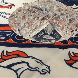Denver Bronco & Super Bowl XXXII football crystal